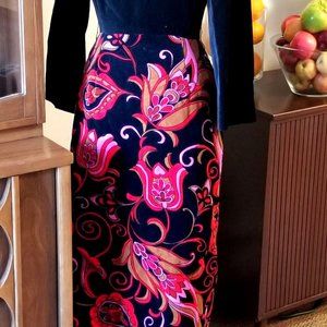 VTG 70's Adorable PLUSH-VELVETEEN Maxi QUILT Dress